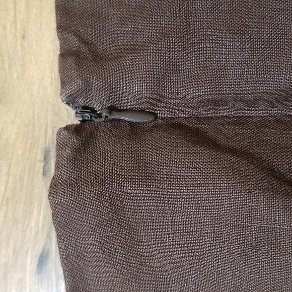 ISAAC MIZRAHI for TARGET Brown Embroidered Linen Shift Dress - Picture 7 of 14